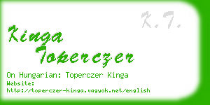 kinga toperczer business card